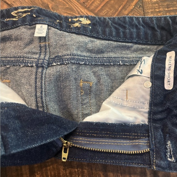 7 For All Mankind Womens 6 Weekend Short
Cut off Blue Jeans Shorts
Distressed - Picture 13 of 15